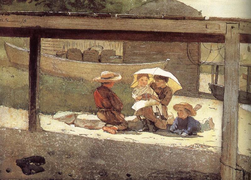 Winslow Homer To look after a child China oil painting art